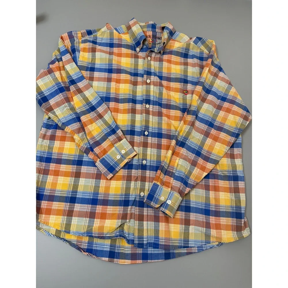 Duck Head Classic Oxford Plaid Button Down Shirt Mens XL 100% Cotton